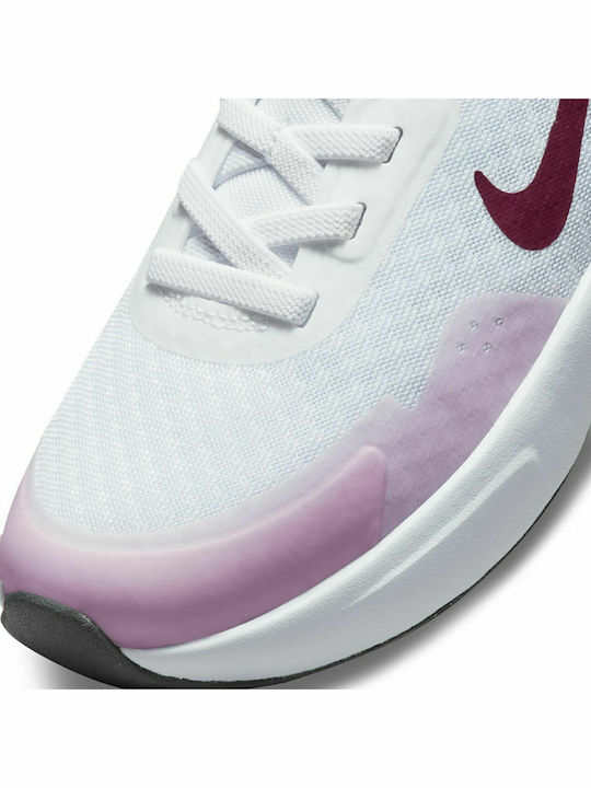 Wearallday Kids Sports Shoes Running with Hoop & Loop Closure White