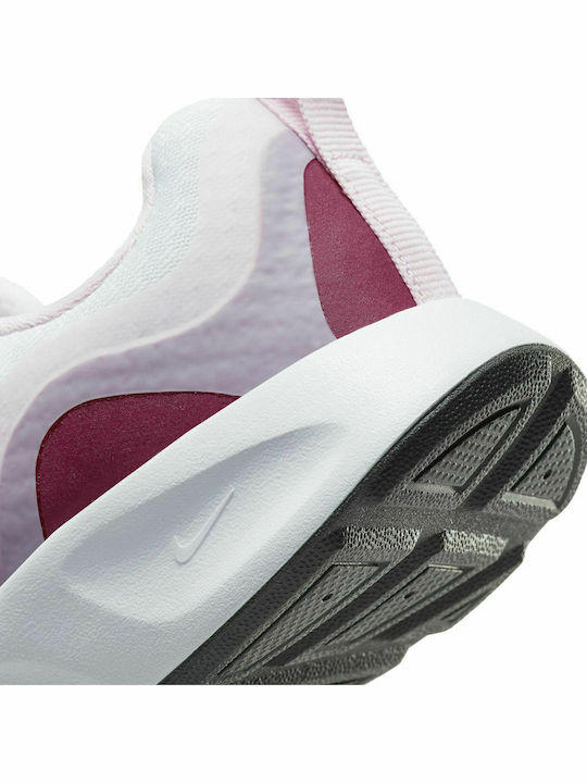 Wearallday Kids Sports Shoes Running with Hoop & Loop Closure White