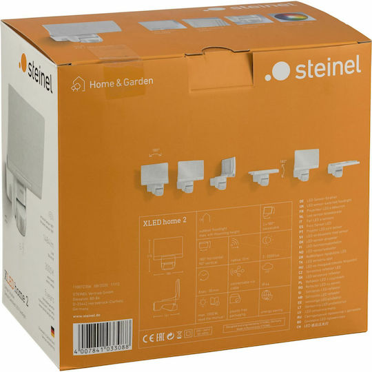 Steinel XLED Home 2 Στεγανός Προβολέας LED 14.8W Φυσικό Λευκό 3000K με Αισθητήρα Κίνησης IP44