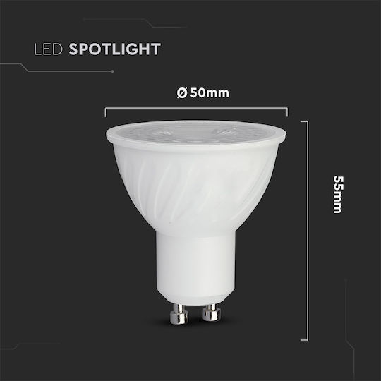 V-TAC Vt-227 LED Bulb 6.5W for Socket GU10 and Shape PAR16 Cool White 480lm