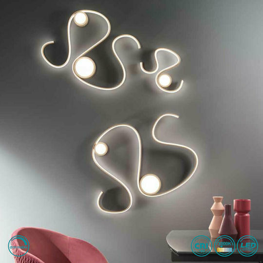 Ondaluce Leuchte Wand LED Silber 35x28x5cm Ondaluce Leuchte Wand LED Silber 35x28x5cm
