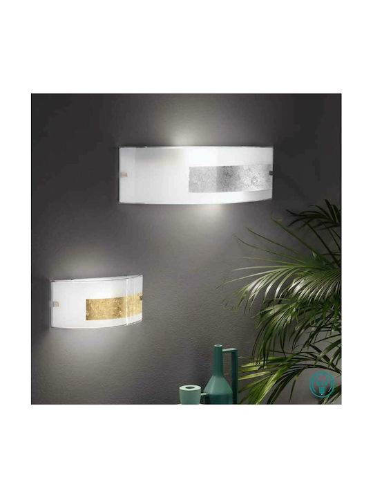 Ondaluce Brunei Modern Lamp Wall with Socket E14 Silver 35x16cm