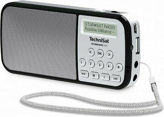 Technisat TechniRadio Ραδιοφωνάκι Επαναφορτιζόμενο DAB+ με USB Ασημί