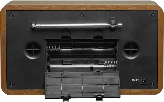 Denver DAB-18 Retro Tabletop Radio Electric / Battery DAB+ with Bluetooth Brown