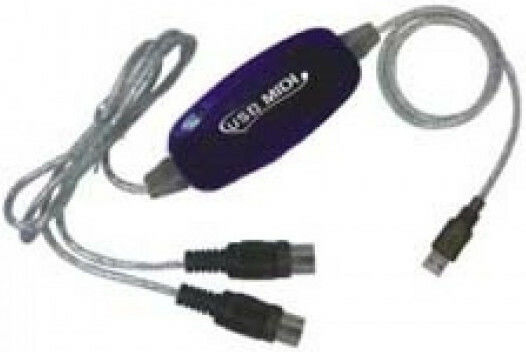 Midi Interface Usb to MIDI Keyboard Interface Μαύρο