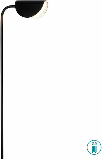 Viokef Ada Floor Lamp H140xW12.75cm. with Socket for Bulb G9 Black