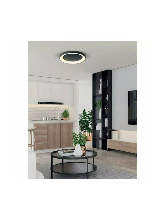 Home Lighting Amaya Smart Πλαφονιέρα Οροφής 80εκ. Ασημί με Ενσωματωμένο LED και Τηλεχειριστήριο