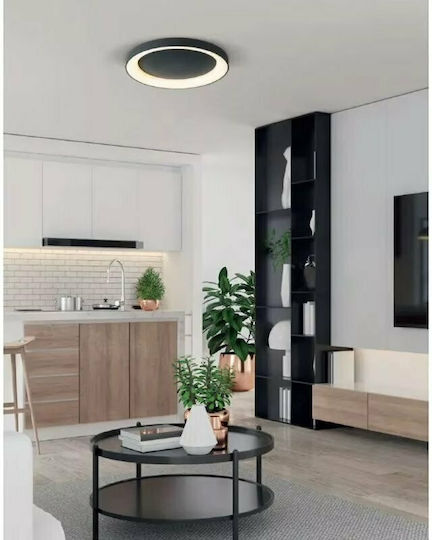 Home Lighting Smart Πλαφονιέρα Οροφής 60εκ. Μαύρη με Ενσωματωμένο LED και Τηλεχειριστήριο