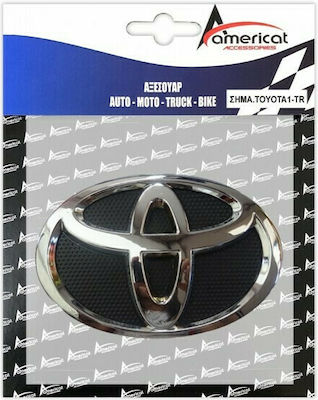 Americat Auto-Marke Haube Logo Toyota Korolla / Hilux Vorderes Chrom-Haube-Emblem 14x9,5cm Snap-on Toyota