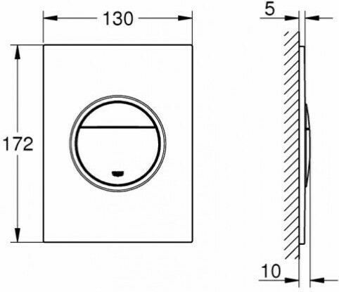 Grohe Nova Cosmopolitan S Flush Plate Dual Flush Βουρτσισμένο Ζεστό Ηλιοβασίλεμα