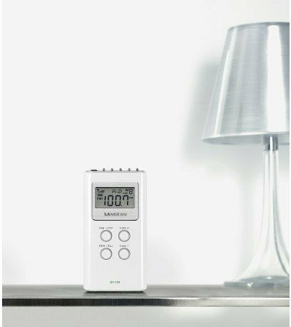 Sangean DT-120 Mini Radio Battery White