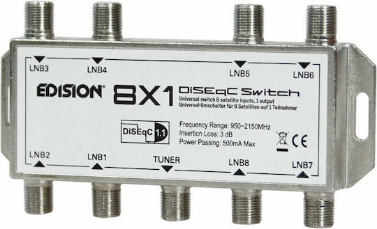 Edision DISEQC 8x1 DiSEqC Switch Satellite 02-01-0005
