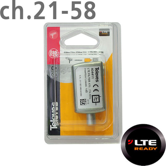 Televes MR (Medium Rejection) LTE/4G (ch.21-58) Filtru Accesorii Satelit 404411