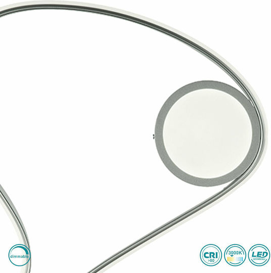 Ondaluce Deckenleuchte 85cm Silber mit Integrierter LED