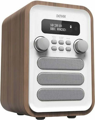 Denver DAB-48 Radio portabil Cu alimentare la rețea DAB+ cu Bluetooth Alb