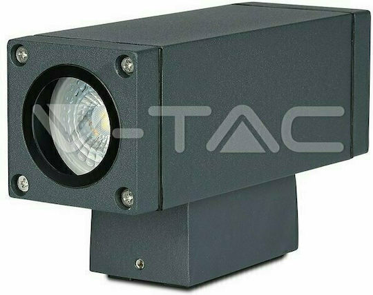 V-TAC Стенно Външно Спот Осветление GU10 IP44 Двоен лъч 6.3x17x17εκ.
