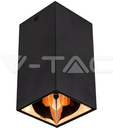 V-TAC Μονό Σποτ με Ντουί GU10 σε Μαύρο Χρώμα