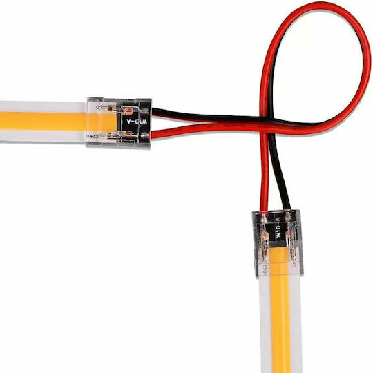 V-TAC Conector pentru benzi LED pentru LED Strip COB 8mm cu cablu 2664