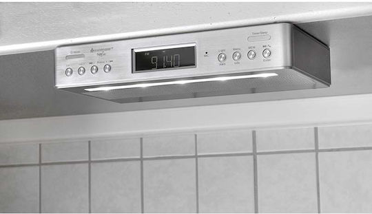 Soundmaster UR2045SI Επιτραπέζιο Ραδιόφωνο Ρεύματος DAB με Bluetooth Ασημί