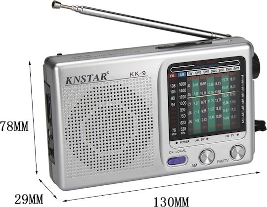Knstar KK9 Portable Radio Battery Silver
