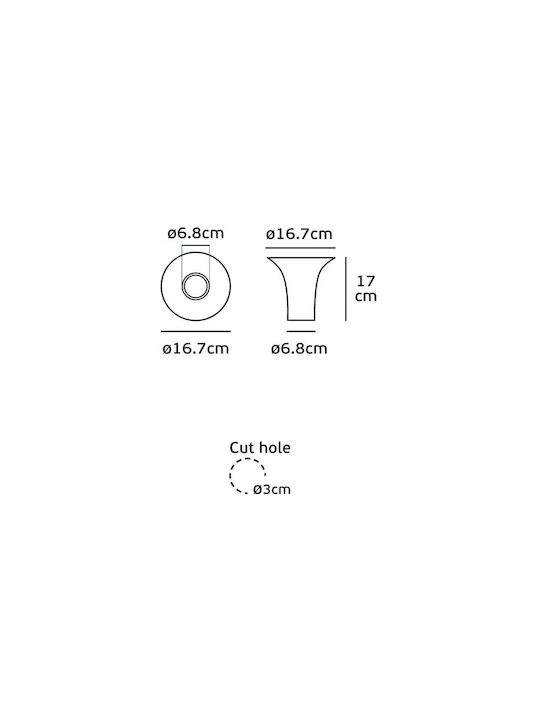 VK Lighting Single Spot with Socket GU10 in White Color