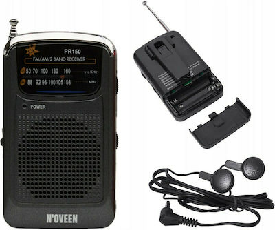 N'Oveen PR150 Portable Radio Battery Black