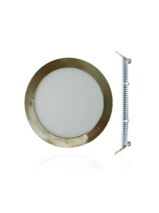 Atman Round Recessed LED Panel 20W with Natural White Light 4000K 22cm