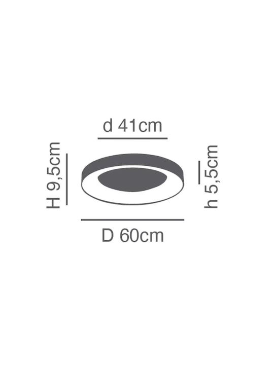 Home Lighting Smart Deckenleuchte 60cm Weiß mit Integrierter LED und Fernbedienung