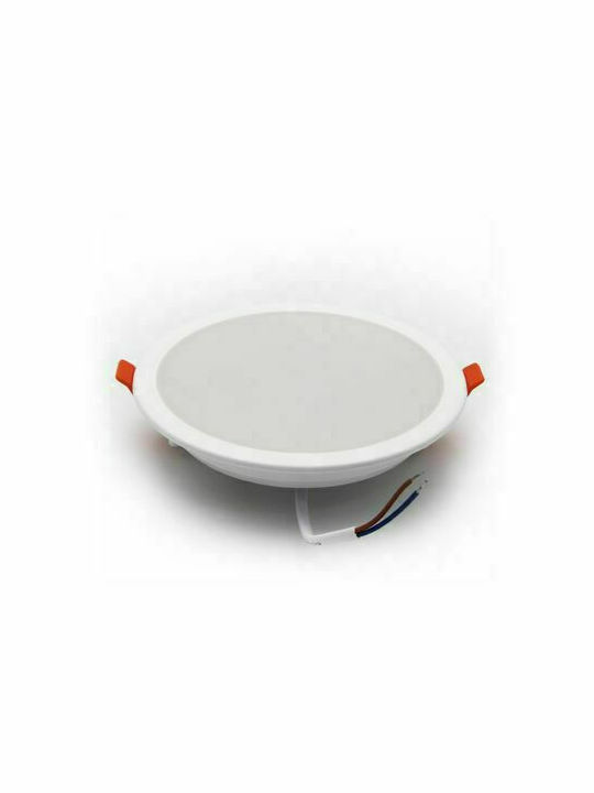 Adeleq Round Recessed LED Panel 20W with Natural White Light 4000K 16.8cm