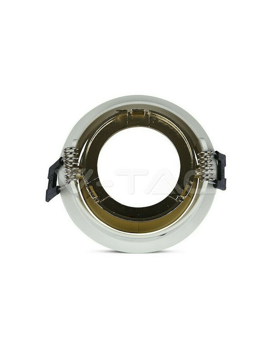 V-TAC Rotund Metalic Spot Încorporat cu LED Integrat și Lumină Alb Natural Auriu 7.9x7.9cm. 1buc