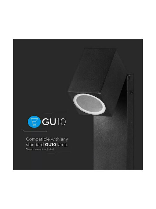V-TAC Outdoor Floor Lamp Small Post 35W IP44 for GU10 Light Bulb Base Black