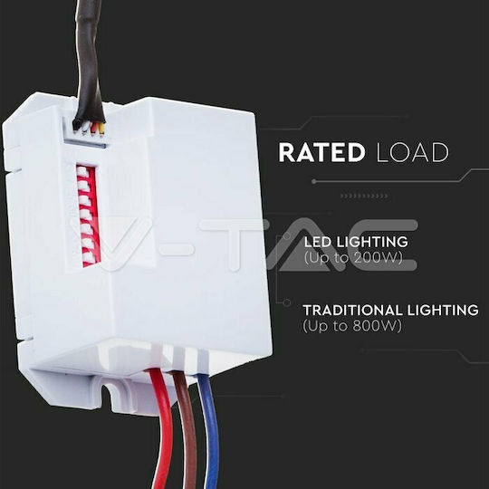 V-TAC VT-8022 Wired Infrared Motion Sensor 120° Detection Angle 6m Scope