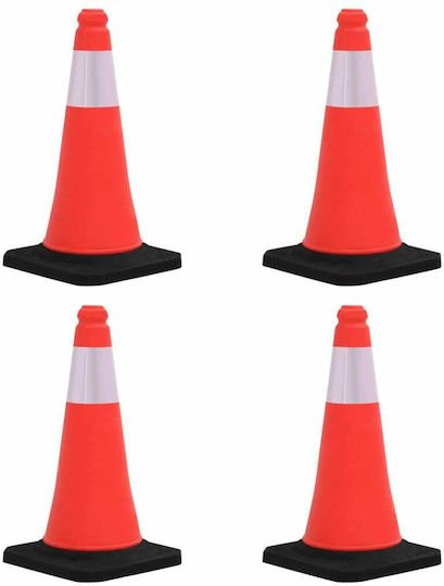 vidaXL Verkehrskegel in Roter Farbe 28x50cm (4 Stück)