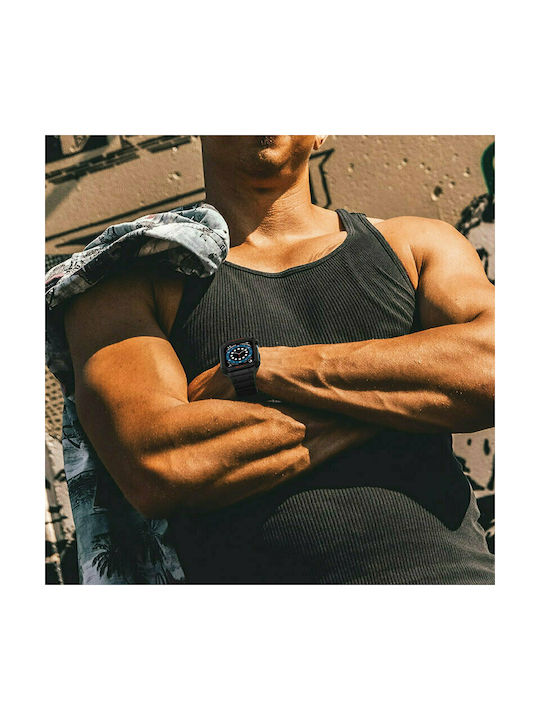 Hurtel Armored Θήκη & Λουράκι Σιλικόνης Ροζ (Apple Watch 42/44/45mm)
