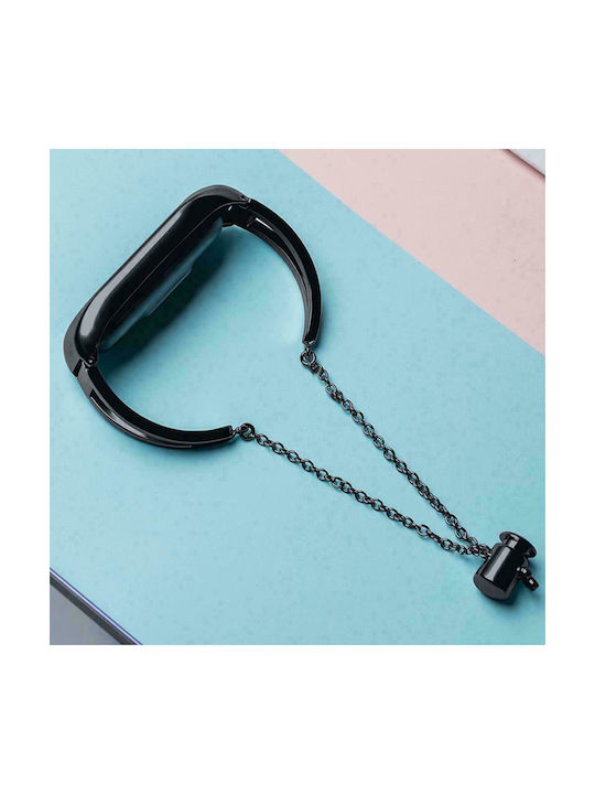 Hurtel Bracelet Armband Rostfreier Stahl Schwarz (Mi Smart Band 5/Mi Smart Band 6)