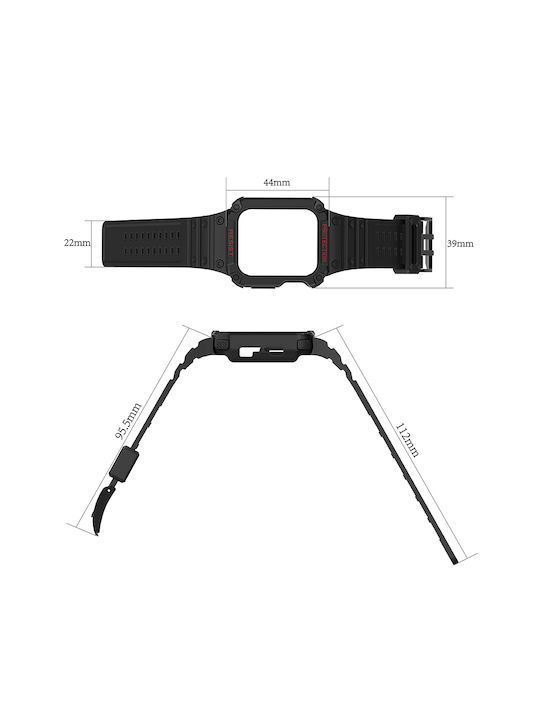 Hurtel Armored Case & Strap Silicone Green (Apple Watch 38/40/41/42mm)