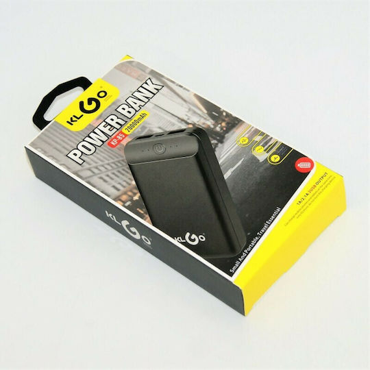 KLGO KP-85 Power Bank 20000mAh with 2 USB-A Ports Black