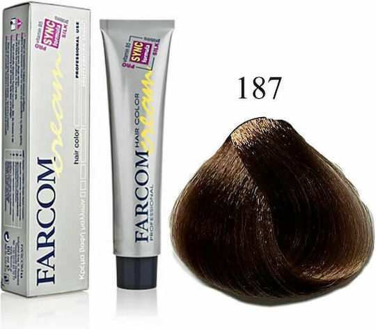 Farcom Hair Color Cream Βαφή Μαλλιών 187 Ξανθό Ανοιχτό της Άμμου 60ml