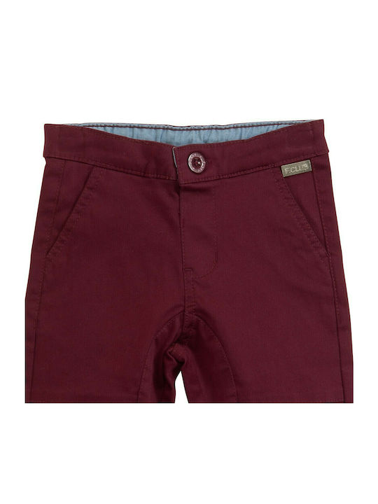 Funky Boys Fabric Trouser Burgundy