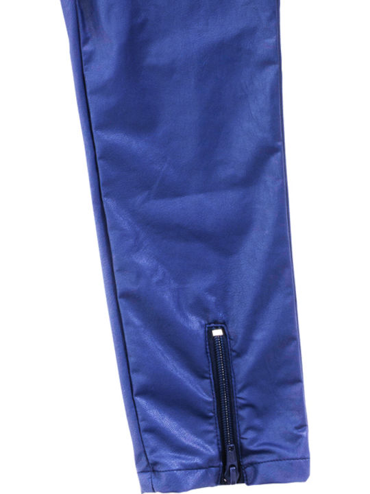 Pantaloni din Piele pentru Copii Albastru