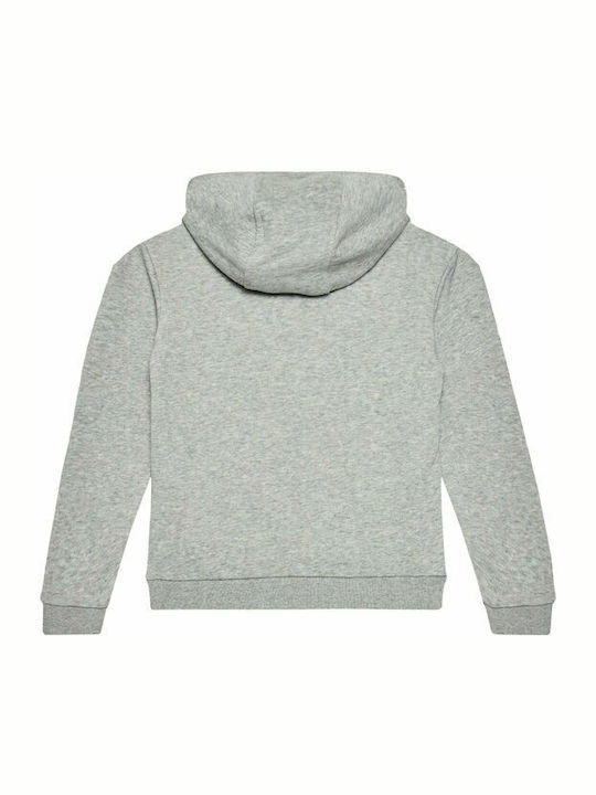 Kids Sweatshirt with Hood and Pockets Gray Trefoil