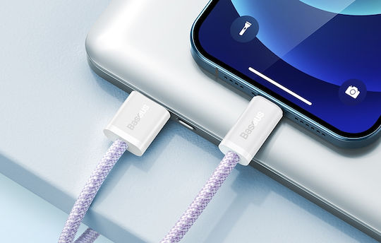 Baseus Dynamic Braided USB-A la Cablu Lightning Violet 1m (CALD000405)