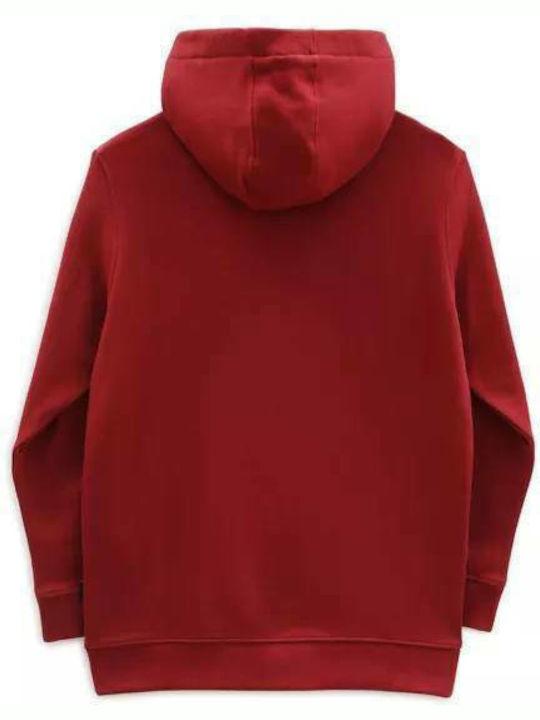 Fleece Kids Sweatshirt with Hood and Pockets Burgundy