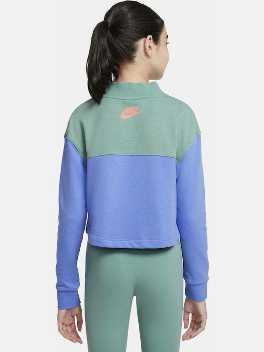 Παιδικό Φούτερ Cropped Μπλε Sportswear