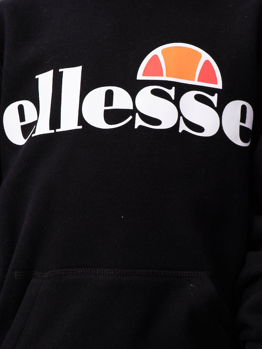 Fleece Παιδικό Φούτερ με Κουκούλα και Τσέπες Μαύρο Jero Oh