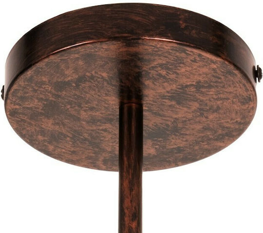 GloboStar Zane Pendant Light Copper Rail for 6 Bulbs E27 71x15x100cm