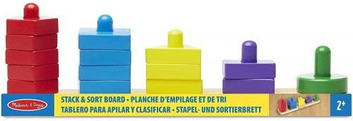 Melissa & Doug Formensortierspiel Stapeln & Sortieren aus Holz für 24++ Monate