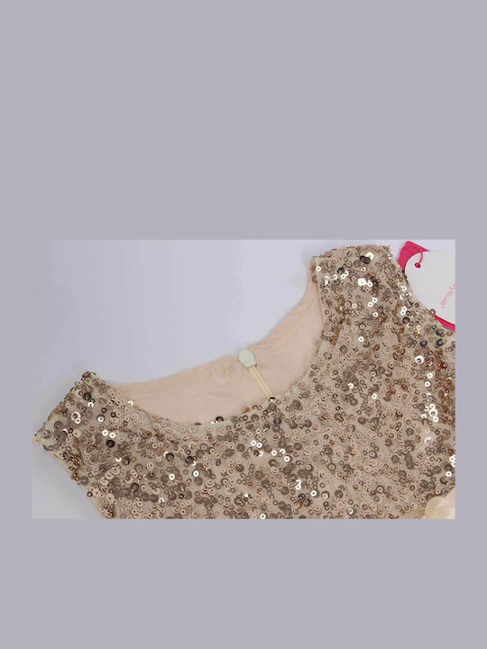 Children's Dress Sleeveless Gold
