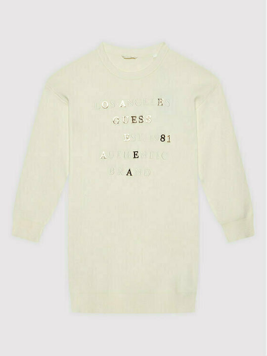 Guess Kids Dress Long Sleeve White