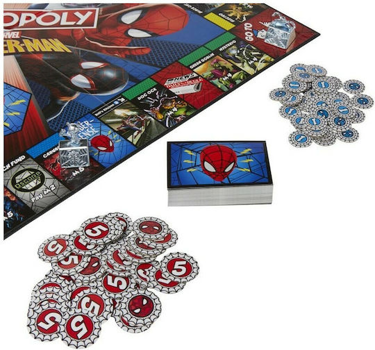Board Game Monopoly Spiderman for 2-6 Players 8+ Years Old (EN) Hasbro